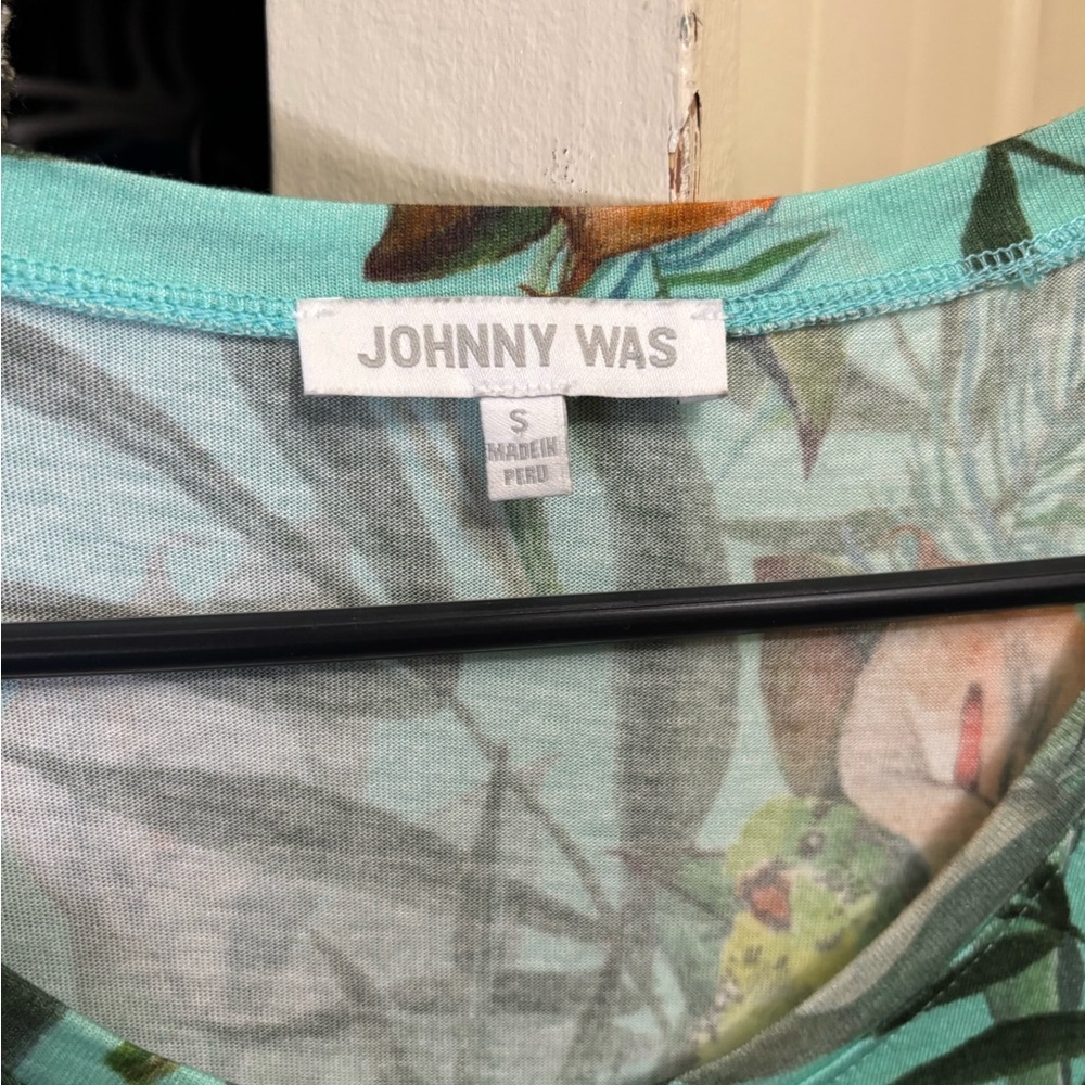 Johnny Was New Without Tags,Green and Orange dress, with Cap Sleeves Small - Picture 3 of 10